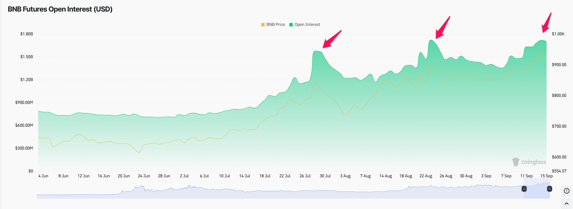 BNB Futures Open Interest. Source: Coinglass