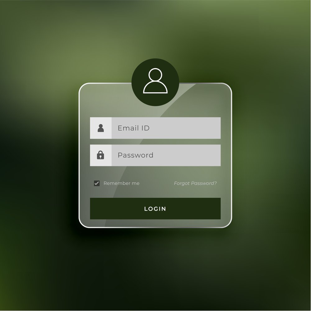 glossy style login page template