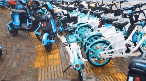 Motorbikes sharing in China