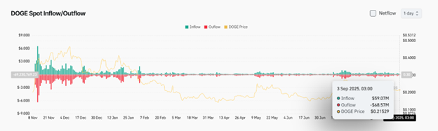 DOGE Location Inflow/Outflow