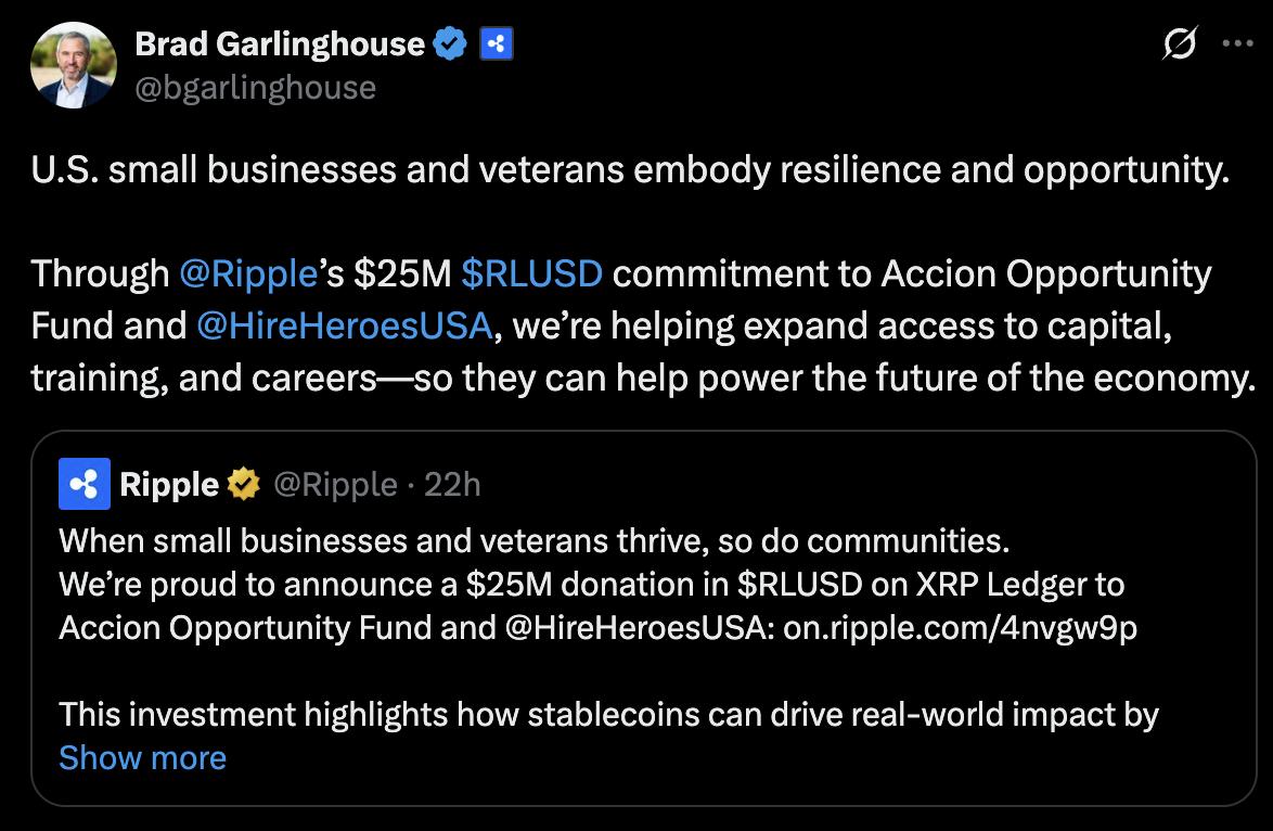 Ripple Initiative mit 25 Millionen