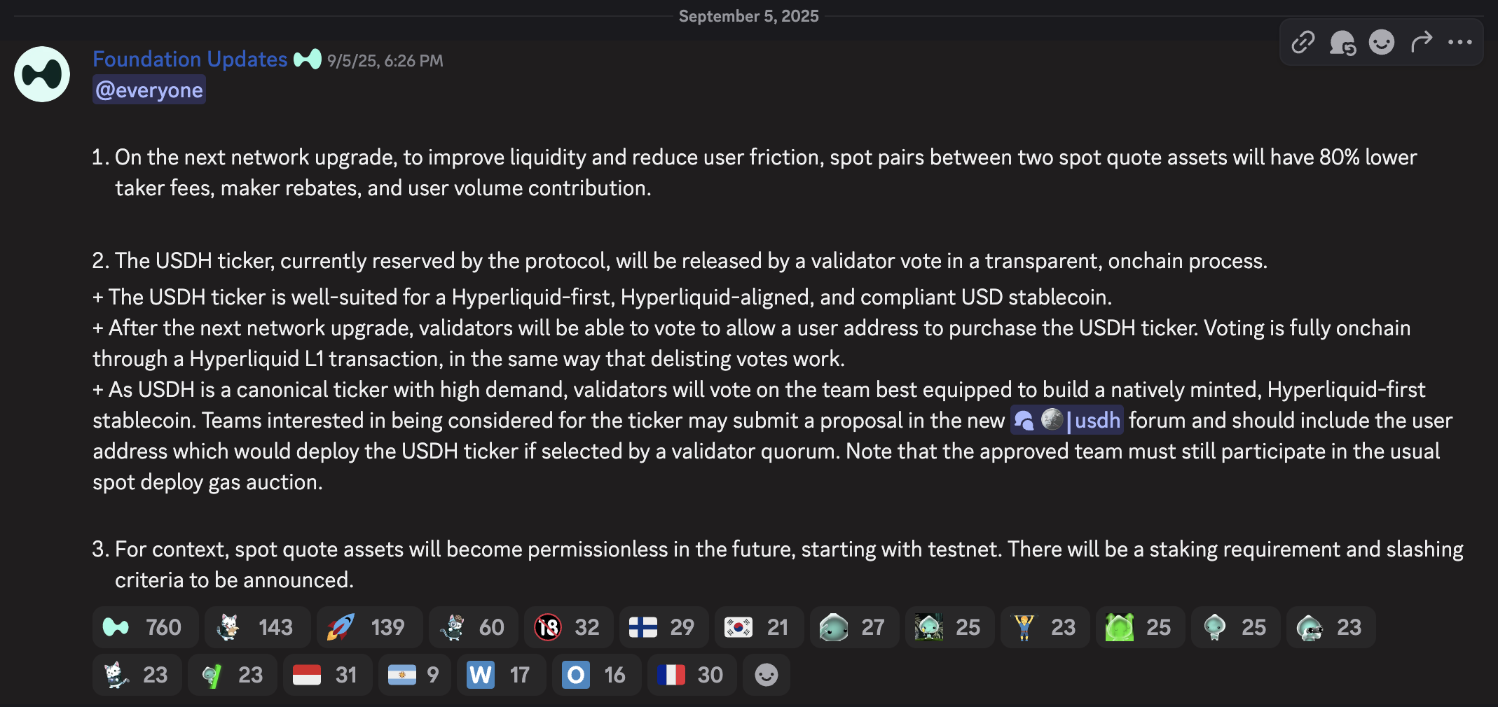 Stablecoin USDH from Hyperliquid. Source: Hyperliquid