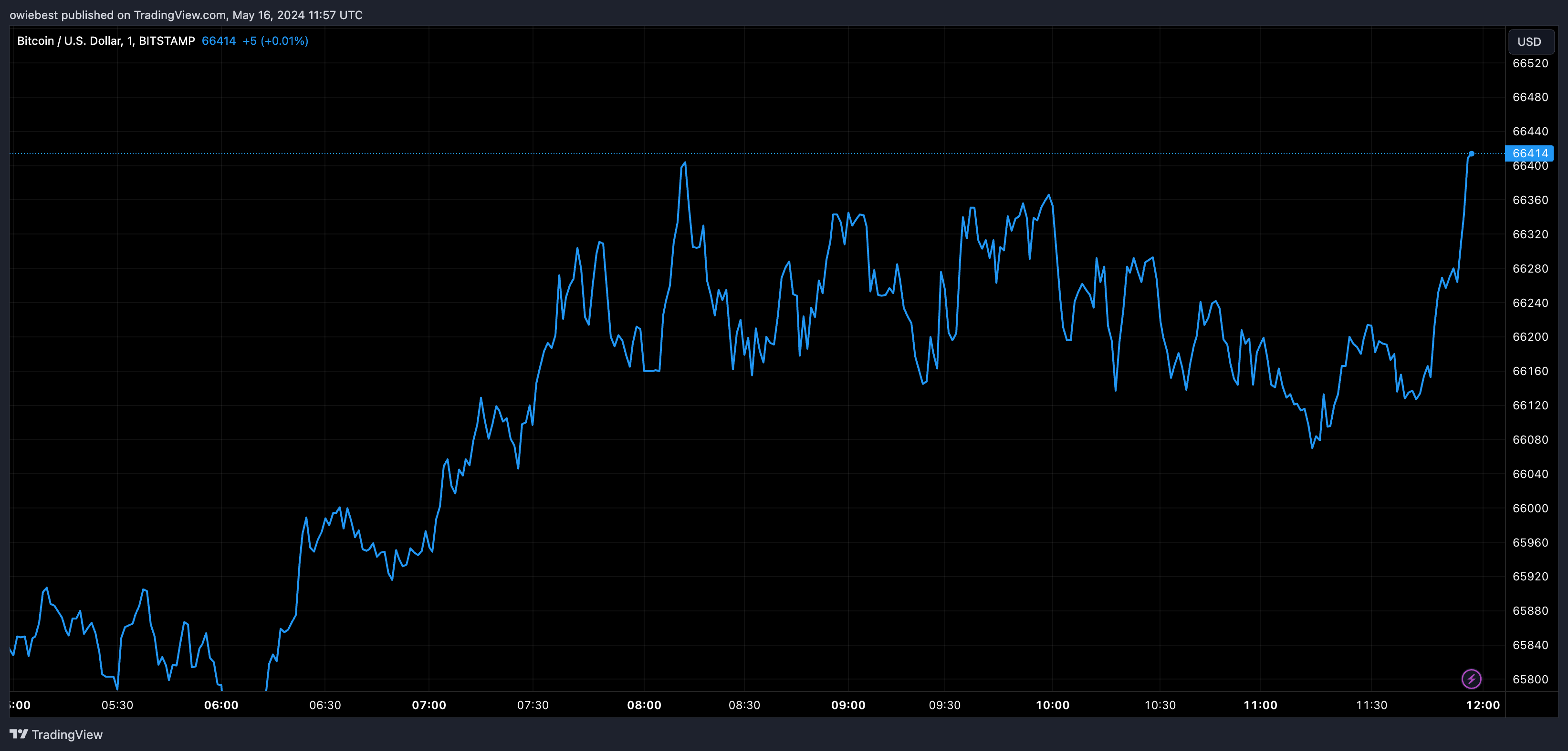 Bitcoin price chart from Tradingview.com (El Salvador)