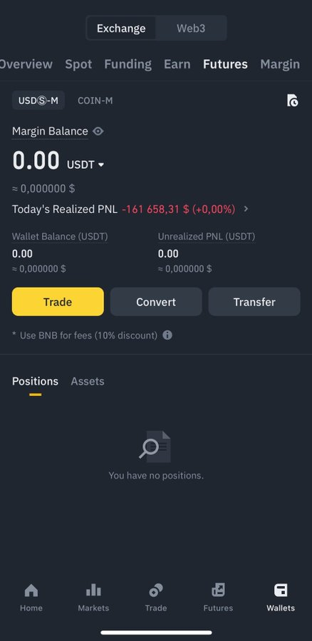 Trader muestra sus pérdidas en el mercado de futuros. Fuente: X/@HowardDegen
