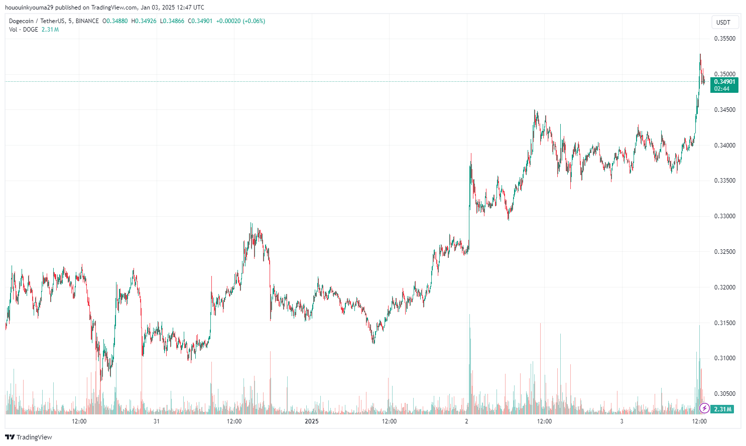 BINANCE:DOGEUSDT Chart Image by hououinkyouma29