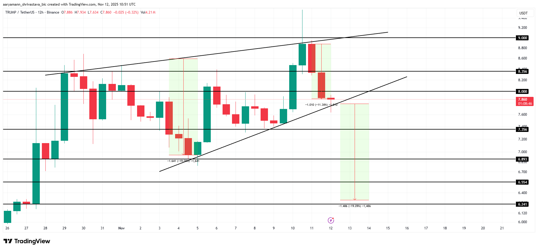 TRUMP Price Analysis. 