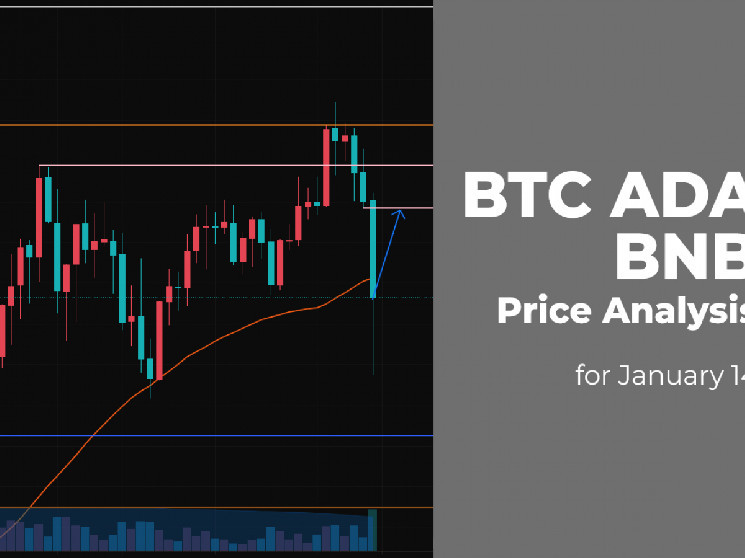 Анализ цен на BTC, ADA и BNB на 14 января