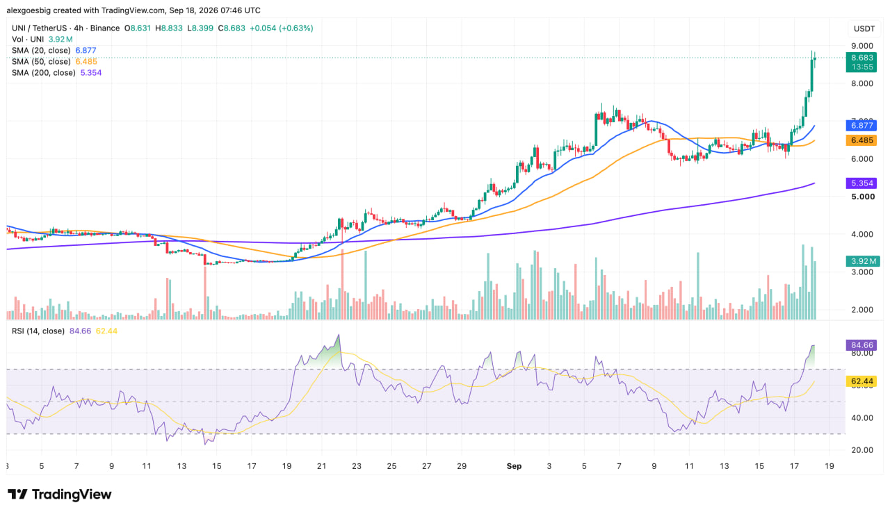 Crypto Gainers Today: SEC Stock-Token Order Lifts UNI, ARB, RAY