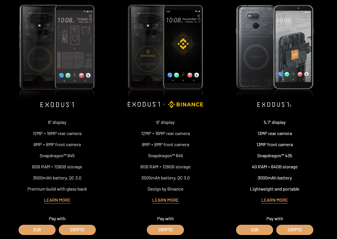 На флагманских смартфонах линейки HTC EXODUS можно будет майнить Monero