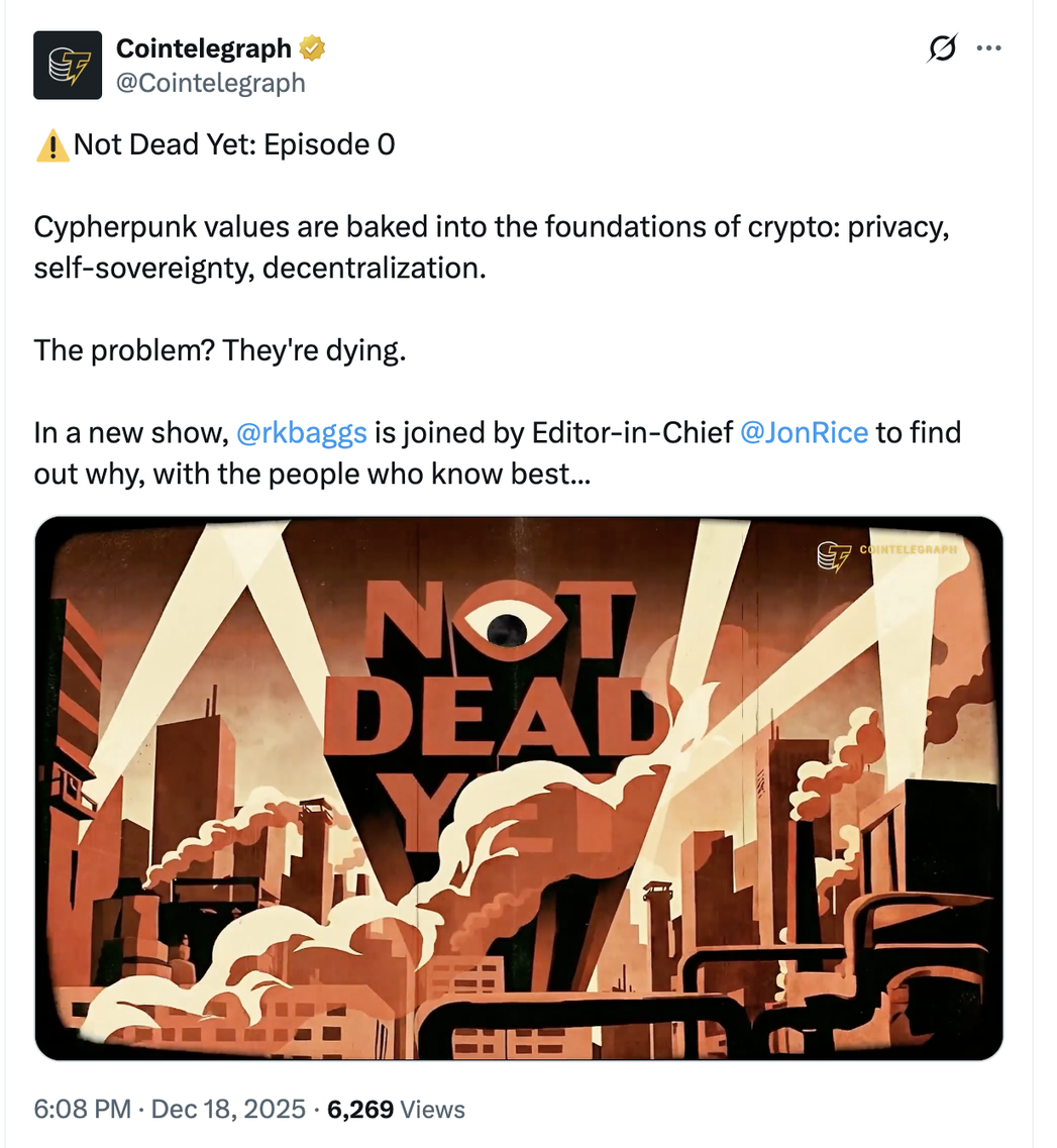 Privacy, Identity, Cypherpunks, Web3