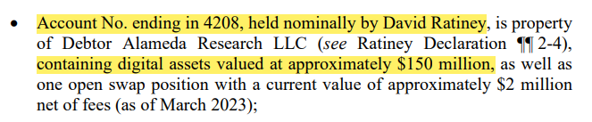 Extracted from Doc 1189 - Motion of Debtors for Turnover of Assets Held by Exchange Entities) Filed by FTX