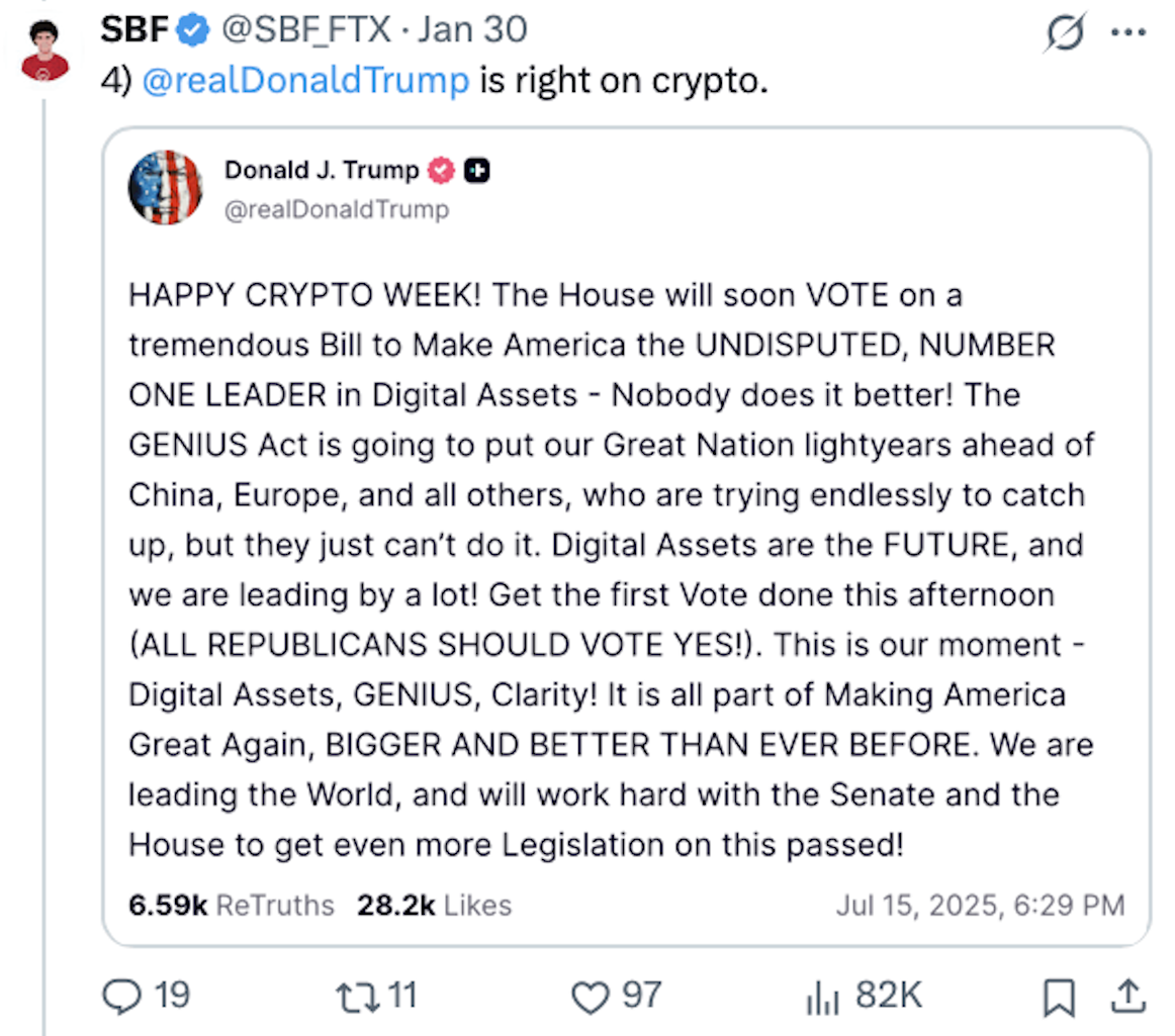 United States, Donald Trump, Sam Bankman-Fried, FTX