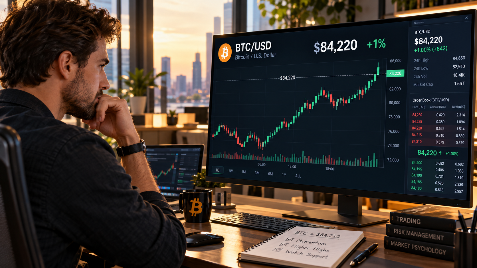 Bitcoin reclaims $84k as ETF inflows and strategy buying counter profit-taking