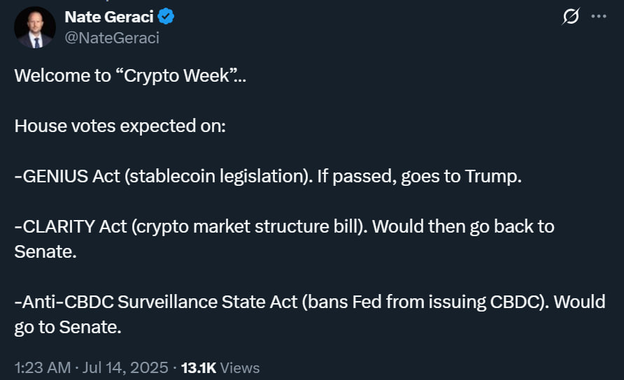 Nate Geraci's X Post