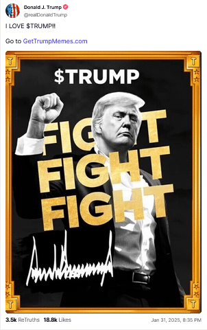 Post de Trump en Truth