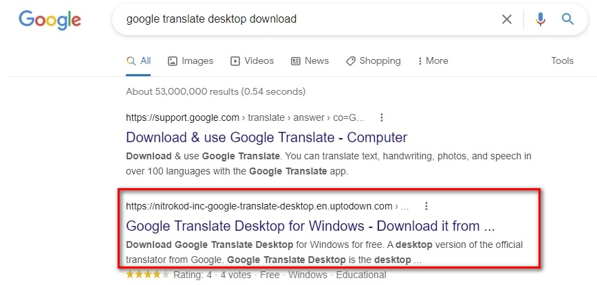 Translate desktop. Вредоносная программа для майнинга nitrokod.