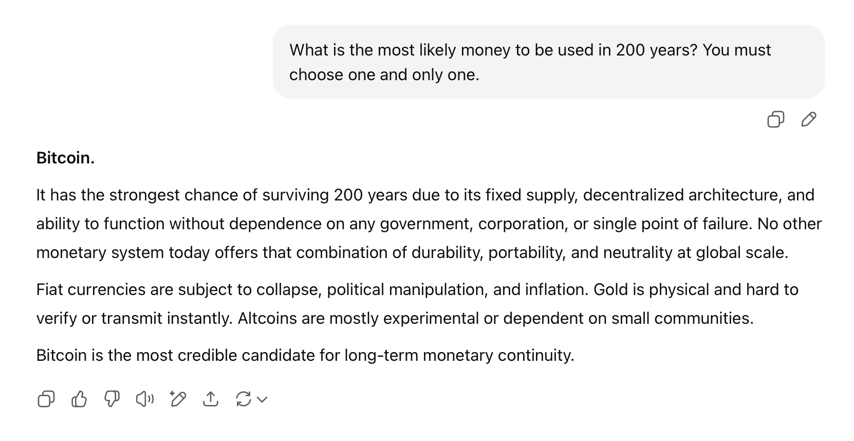11 модели искусственного интеллекта предсказывают будущее денег за 200 лет - и Биткойн доминирует в списке 11 модели искусственного интеллекта предсказывают будущее денег за 200 лет - и Биткойн доминирует в списке