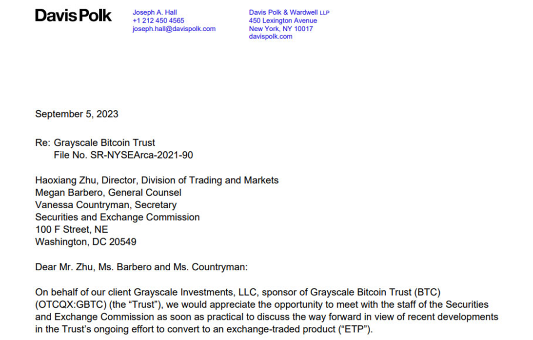 Grayscale требует от SEC ускорить одобрение заявки на запуск Биткоин-ETF