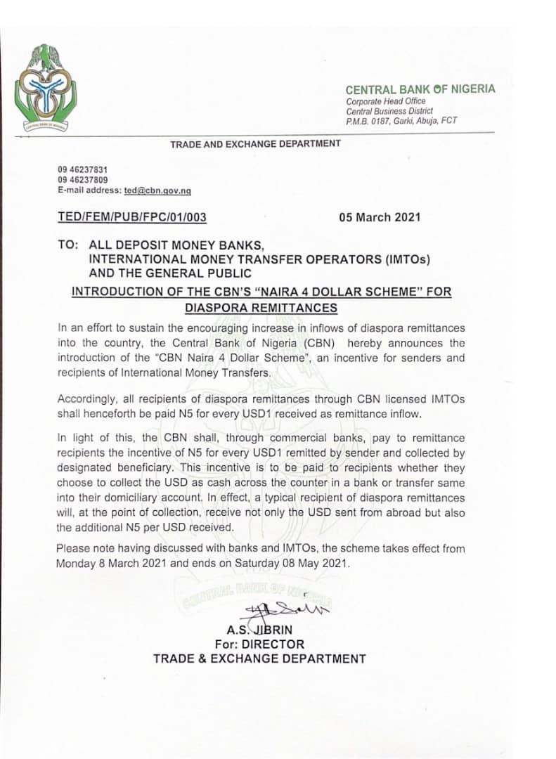 Nigeria to Pay 1.2 Cents for Each Dollar Remitted to the Country to Combat  Cryptocurrency Use