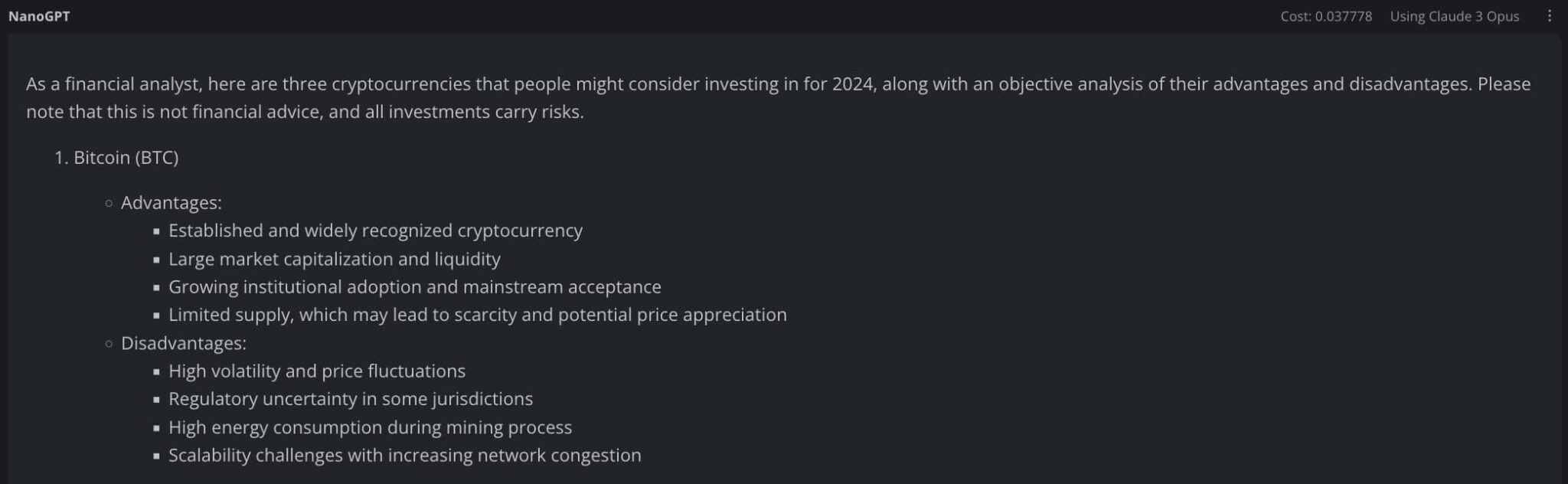 Claude Opus AI picks 3 cryptocurrencies to invest in 2024