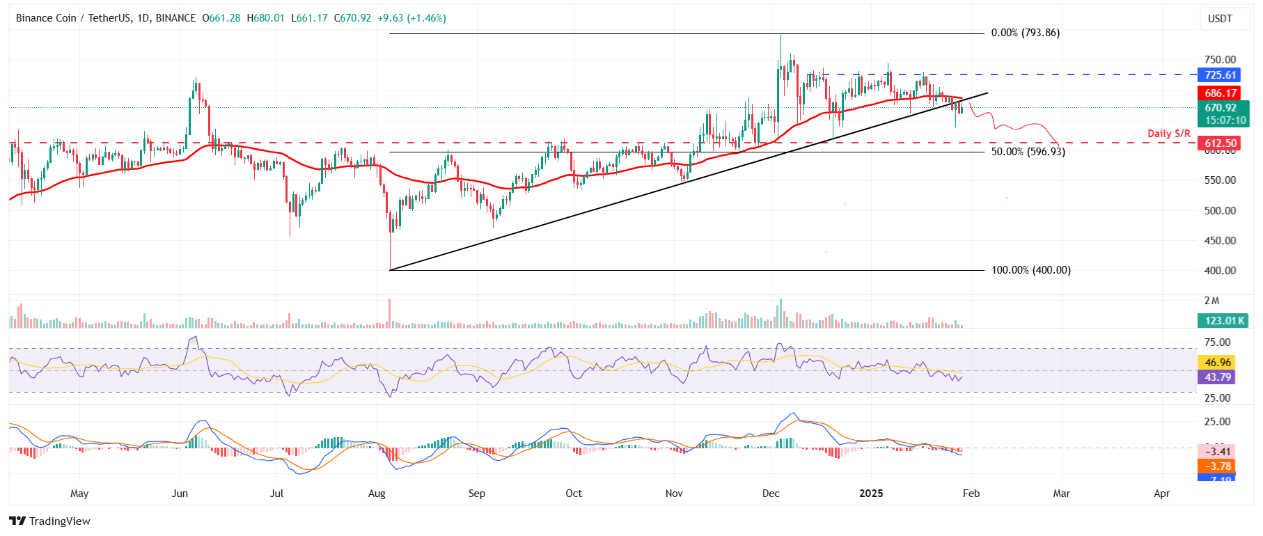 BNB/USDT daily chart 