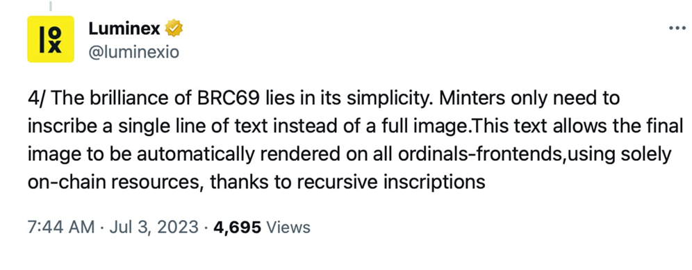 Стандарт токенов BRC-69 призван снизить цену надписей для коллекций Ordinal