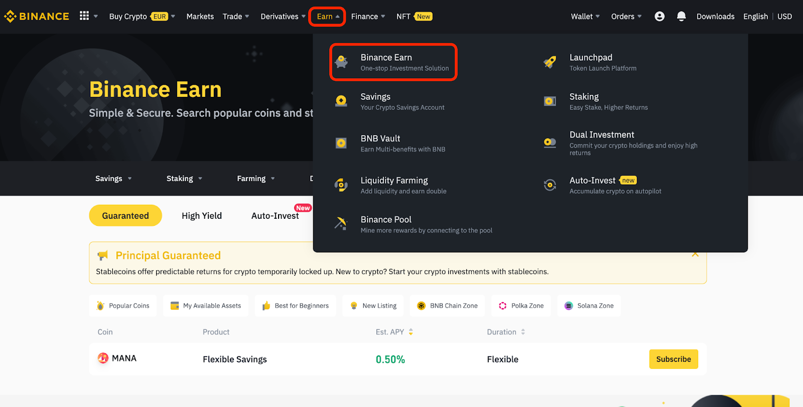 Binance Earn