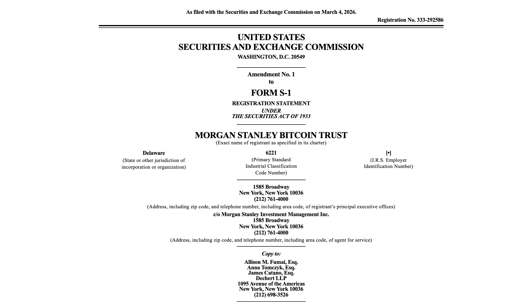 Morgan Stanley, Bitcoin ETF, ETF