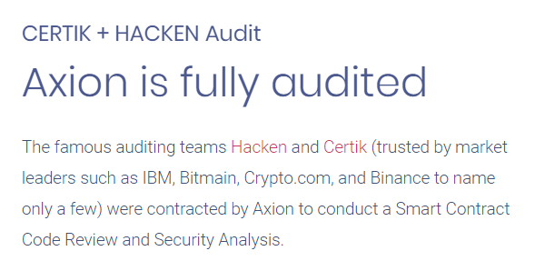 CertiK, Hacken Audit