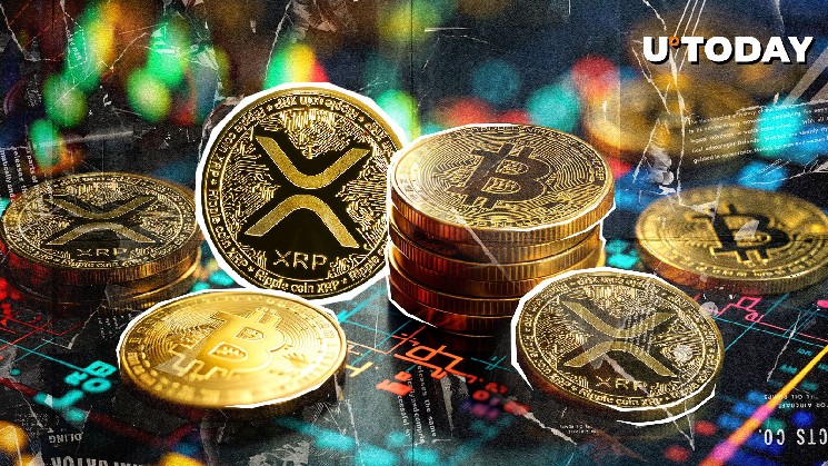 Xrp на грани ультра редкого золотого креста против биткойнов