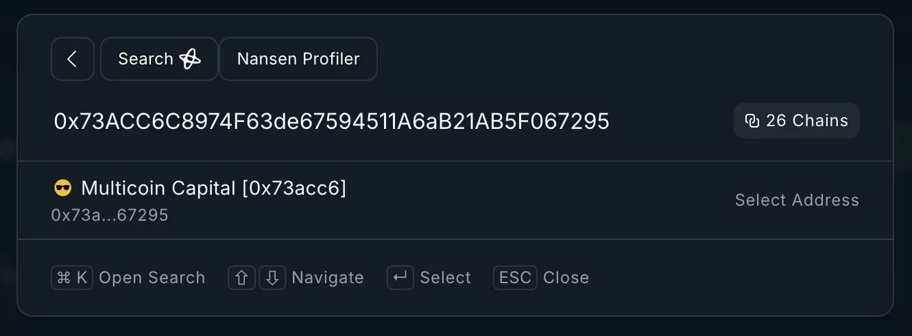On-chain data shows that Multicoin has received 210,000 AAVE | Source: EmberCN