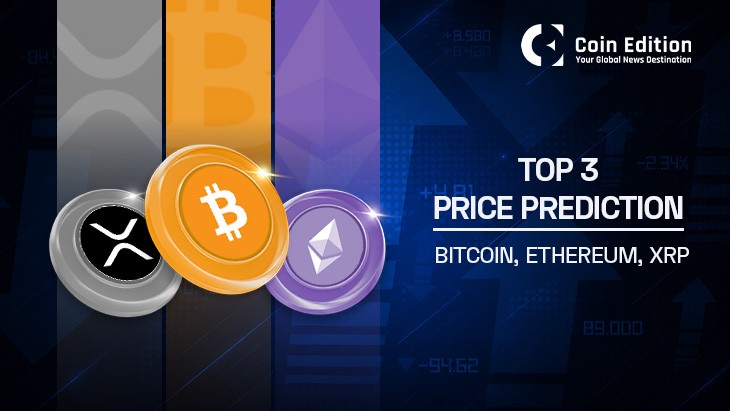Топ-3 прогноза цен: Bitcoin (BTC), Ethereum (ETH) и XRP (XRP)