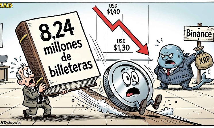 XRP llega a 8,24 millones de billeteras, pero el precio sigue cayendo