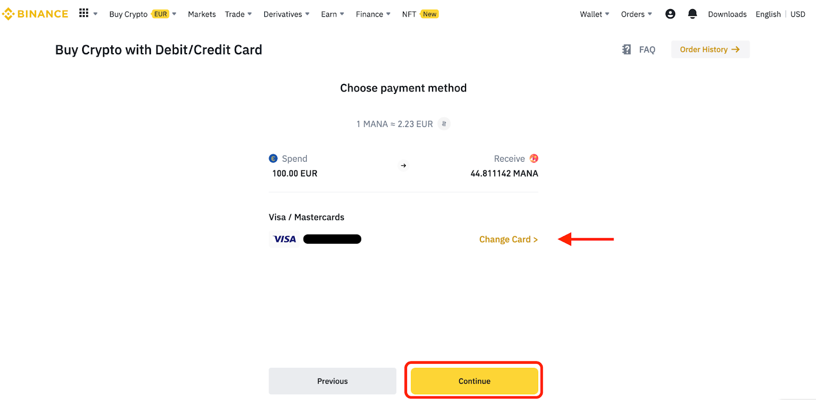 Binance Krypto kaufen