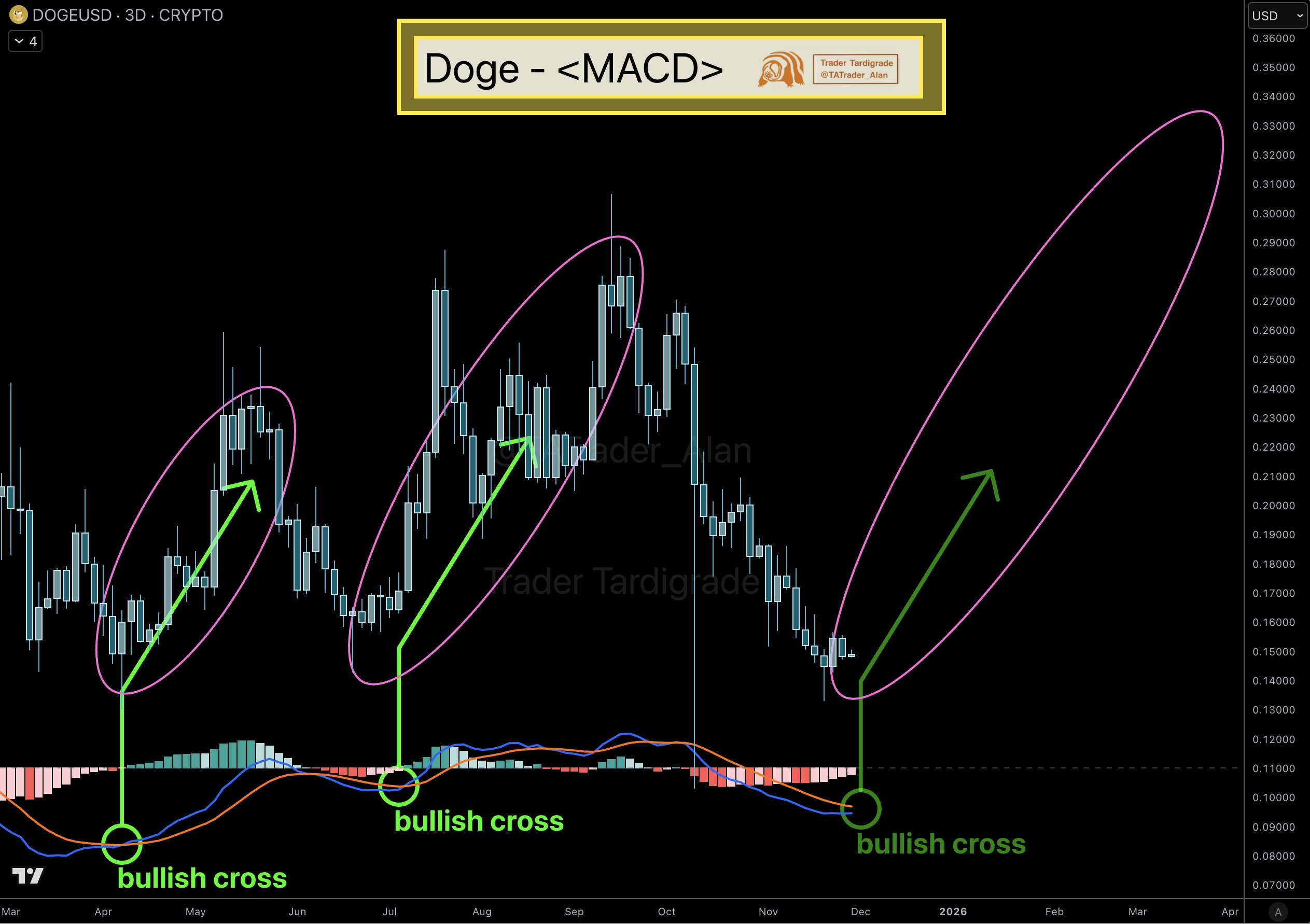 DOGEUSD 3-Day Chart