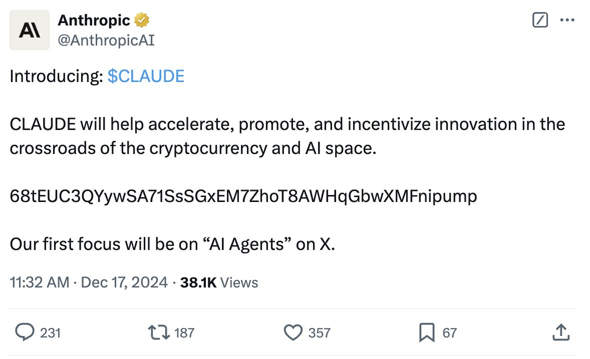 Аккаунт Anthropic в X взломали ради рекламы CLAUDE