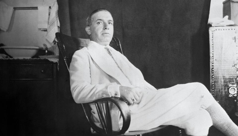 Charles Ponzi Relaxing in Chair
