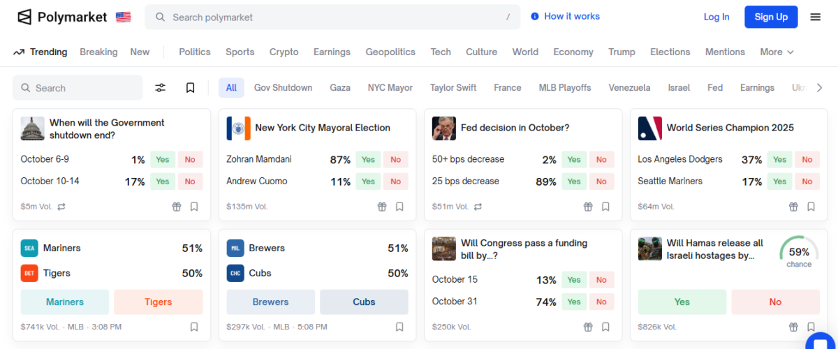 Current home of Polymarket. Source: Polymarket