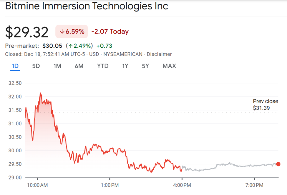 BitMine (BMNR) Stock Performance
