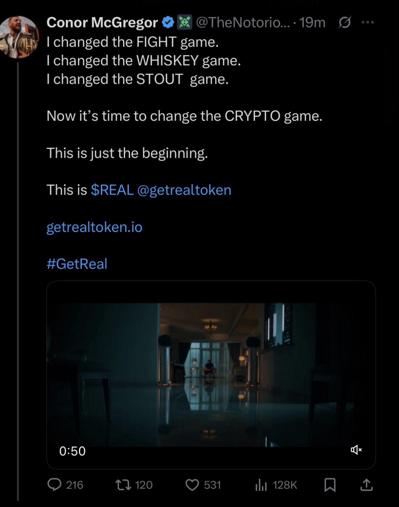 Макгрегор о запуске REAL