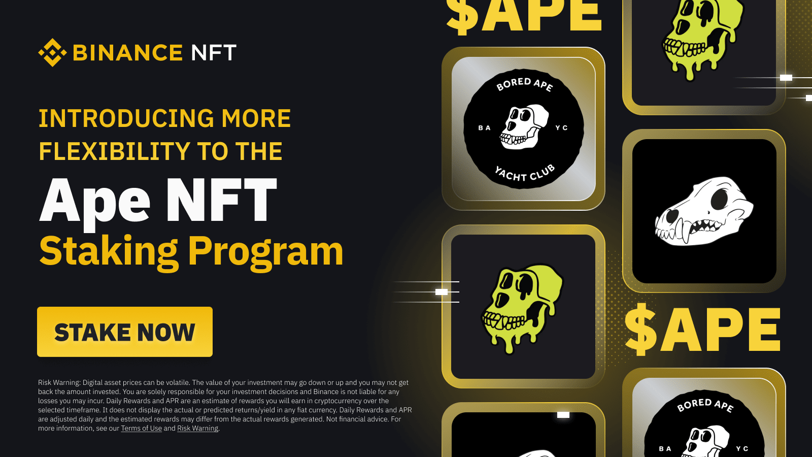 Alarm Crypto f796ab0b55adb79f82672da775cd104547f5bdc8 Binance NFT Marketplace Introduces More Flexibility to the Ape NFT Staking Program  