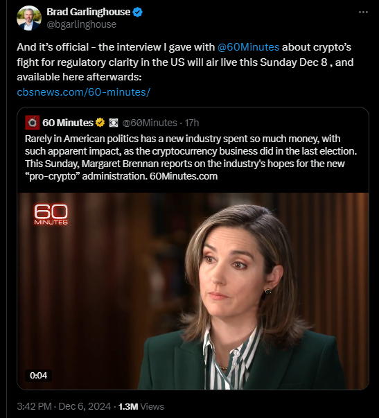 ما الذي يمكن توقعه من الرئيس التنفيذي لشركة Ripple في برنامج 