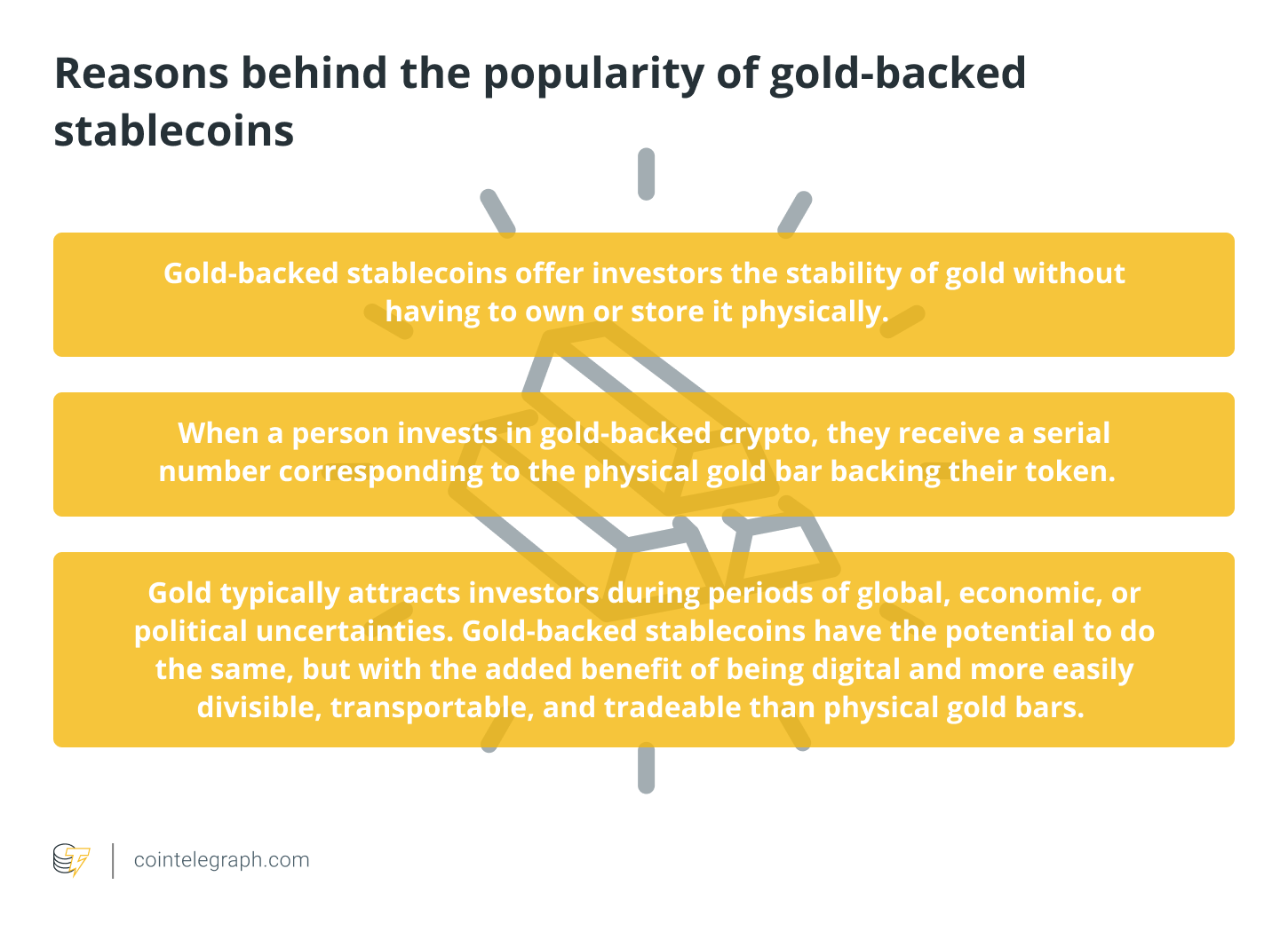 Reasons behind the popularity of gold-backed stablecoins