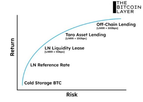 Futuro conceptual Bitcoin - Curva de riesgo de relámpagos