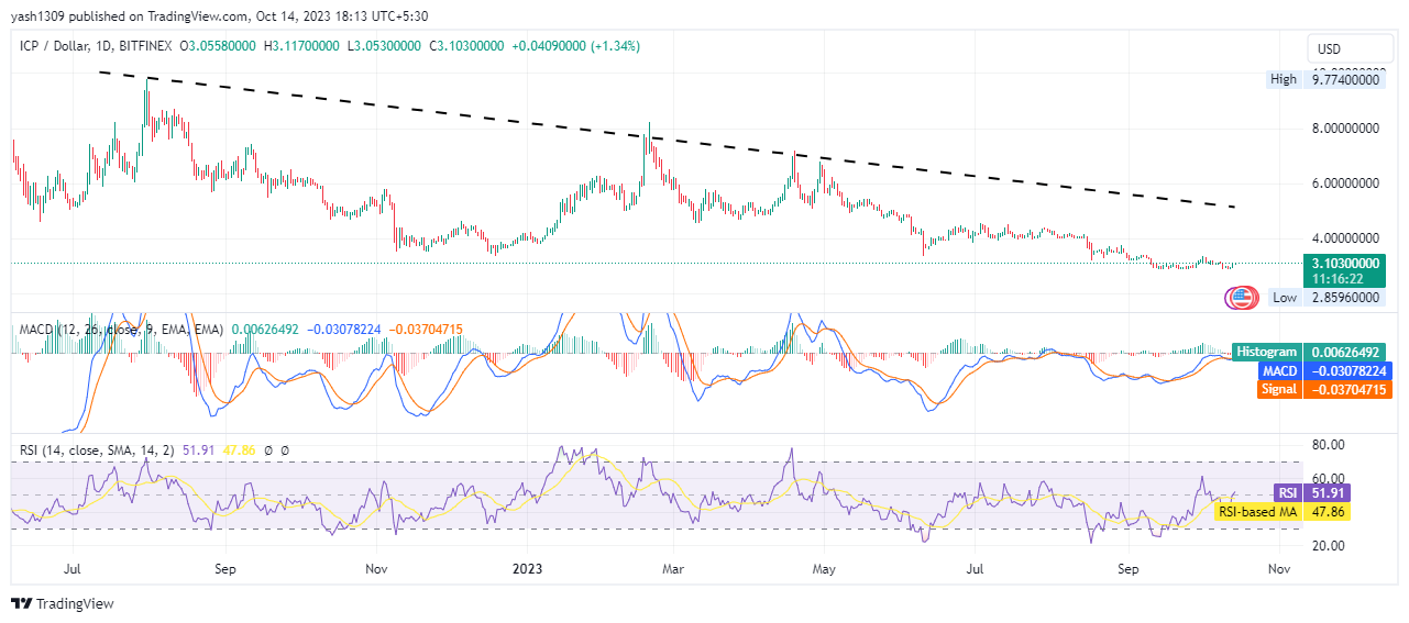 Internet Computer 2023: Can ICP Price Jump By Resisting Trendline?