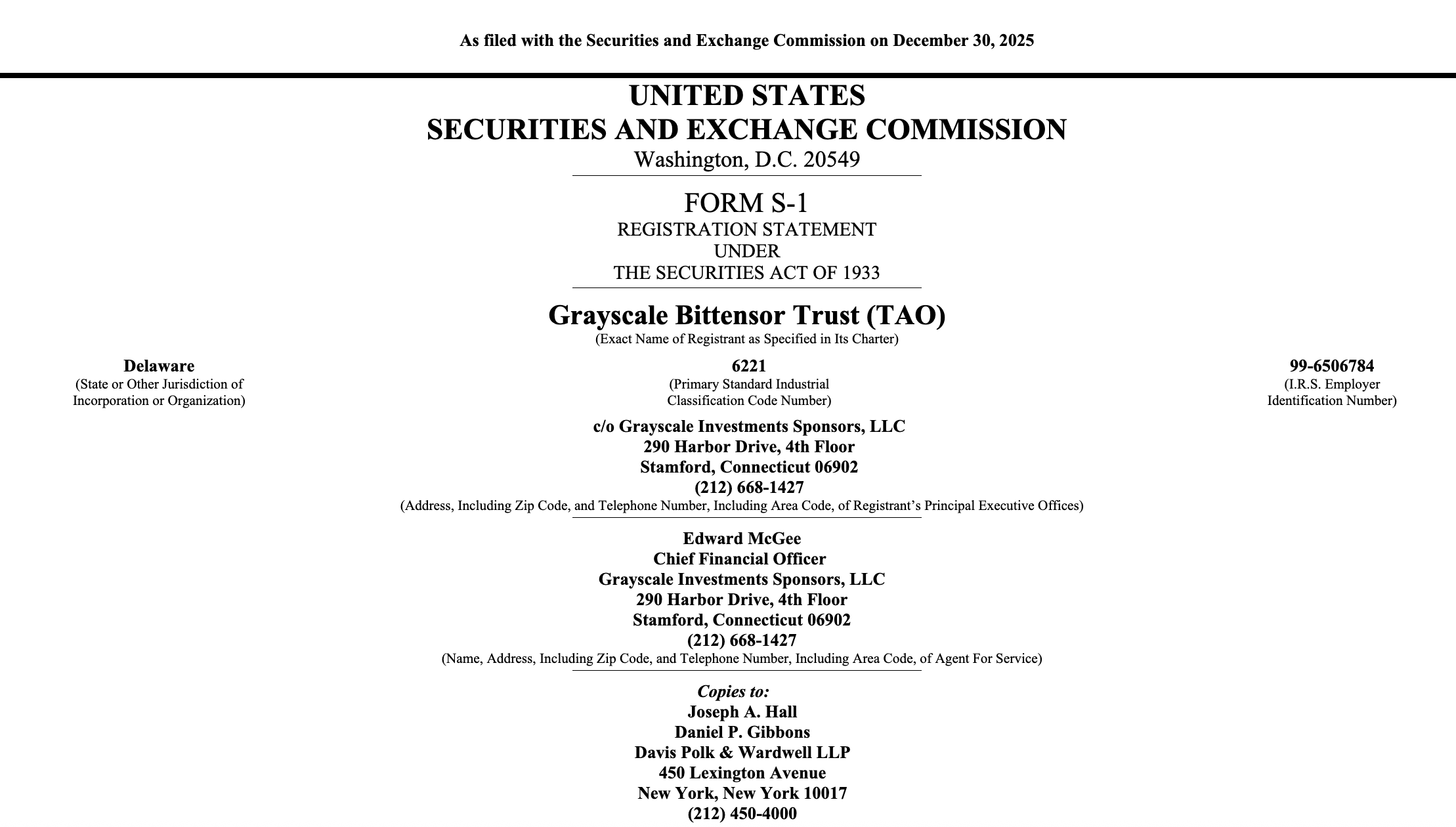 SEC, Tokens, Grayscale, ETF