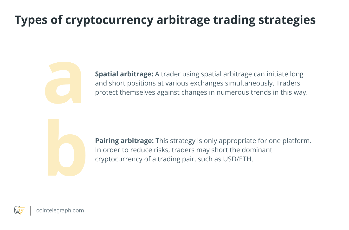 Types of cryptocurrency arbitrage trading strategies